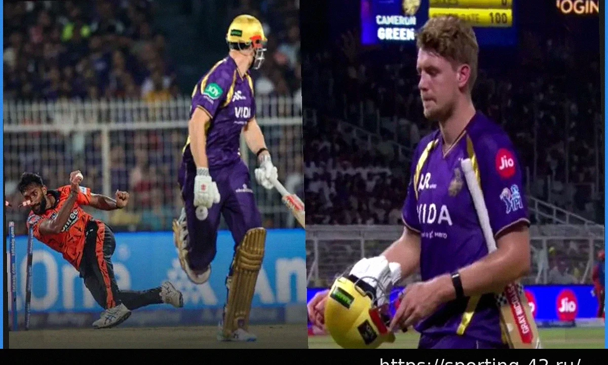 Кэмерон Грин выбыл в результате курьезного ран-аута после недоразумения с Ангкришем Рагхуванши в матче KKR против SRH в IPL 2026
